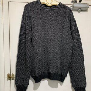 ROBERT BANKS KNITTED 100% MERINO WOOL CREWNECK SWEATERS SIZE L